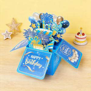 TEMU 1개 3D 해피 버스데이 카드 레이저 커팅 페이퍼, 파티 초대장 카드 (노트 카드 및 봉투 포함) - 할로윈, 크리스마스 이벤트 & 파티 용품, 크리스마스, 새해, , 파티 이벤트용