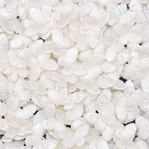 TEMU DIY 수제 팔찌, 목걸이, 귀걸이, 헤어 액세서리/신발 장식/의류 소품 재료용 22*26mm 광택 나비 모양 아크릴 홀 펀치 비즈 200개 세트