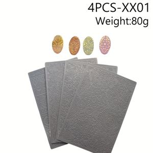 TEMU 4개 세트 새로운 꽃 다투라 그린 플랜트 소프트 클레이 텍스처 패드 도우 엠보싱 프린팅 도구 DIY 창의적 장식 귀걸이, 브로치, 펜던트, 점토 조각 및 기타 제작용 소프트 클레이 엠보싱 툴