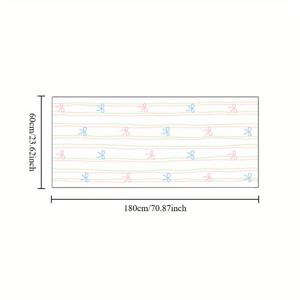 TEMU 인조 캐시미어 모조털 + 1000g + 10mm 크리미 스타일 침실 장식 러그, 소녀스러운 보우노트 침대 옆 러너 러그, 심플한 거실 소파용 줄무늬 러그, 세탁 가능한 가정용 레저 바닥 매트