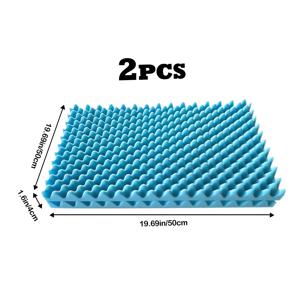 TEMU 2개 세트 인체공학적 홈이 있는 에그쉘 폼 시트 쿠션, 블루 폴리우레탄 소파, 차량, 사무실, 라운저, 식탁의자, 보트 쿠션, 차량용 편안한 쿠션, 내구성 있는 폴리우레탄 쿠션, 보트 시트용