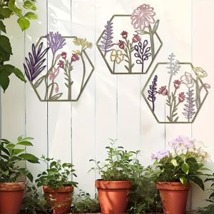 TEMU 11.81인치 플로럴 메탈 벽걸이 장식, 생생한 플로럴 도어 사이gn, 농가 스타일 거실, 침실, 주방, 야외 현관, 파티오 장식, 선물 아이디어, 메탈 조각