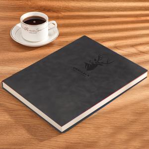 TEMU A4 초대형 사슴 머리 노트, 100매/200페이지, 고품질 눈 보호 용지, 튼튼한 소프트 커버, 인체공학적 디자인, 비즈니스, 대학, 학교 및 사무실 사용에 적합