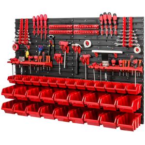 TEMU 39개 공구 정리함, 나사, 너트, 볼트, 못, 비즈 및 소형 하드웨어 보관용 수납 랙, 렌치 및 드라이버 홀더, 15분 간의 빠른 설치, 아빠를 위한 선물, 차고 및 다용도실에 이상적인 수납 랙, 수납 랙