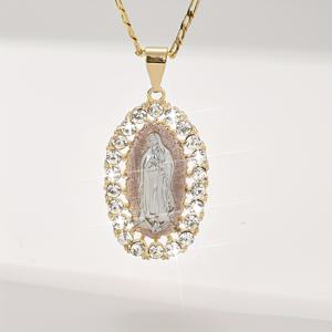 TEMU 패셔너블 펜던트 목걸이, 14K 금도금 홀로우 인레이 반짝임 - 우아한 종교 주얼리, 크리스마스, 결혼식, 부활절, 발렌타인데이 선물용