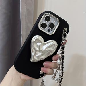 TEMU Korean 럭셔리 메탈 하트 그립 토크 핑거 홀더 링 아이폰 삼성 액세서리 트렌디 홀더 스탠드 그립톡