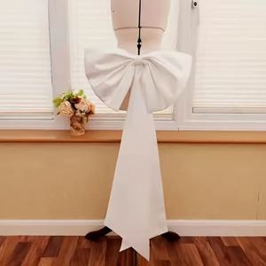 TEMU 1개 오버사이즈 분리형 리본 트레인 웨딩 액세서리 신부용, 유럽 및 미국 웨딩 베일에 적합