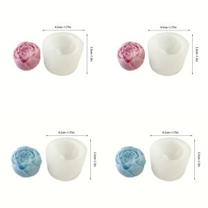 TEMU 양초 몰드 4세트, 아로마테라피 양초 실리콘 몰드 - 수제 아로마테라피 양초 제작을 위한 실용적인 도구입니다. 이 몰드는 양초 및 다양한 장식을 만들 수 있으며, 침실 화장대 장식에 적합합니다.