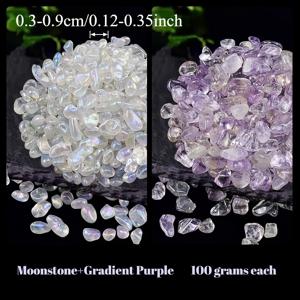 TEMU 200g/세트 다양한 크리스탈과 자갈 조합 | 어항 및 수족관 조경용 - 드리프트 병 미니 조경 DIY 달빛 돌 투명 돌 장식 소형 어항 바닥 모래 & 화분 바닥 모래 장식, 수중 장식,손으로 선별한 돌,내구성 있는 소재,모래 기질,수중 애호가