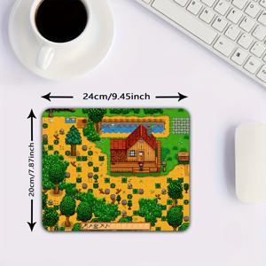 TEMU 스타 밸리 농장 게임용 고무 마우스 패드. 미끄럼 방지 베이스로 사무실, 학습 및 게임에 적합합니다. 휴대 가능하며 내구성이 뛰어나며 데스크 패드로 사용할 수 있습니다.
