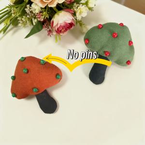 TEMU 2개 세트 수제 패브릭 스터프 장식 액세서리, 녹색과 빨간색, 수제 컬러 비즈 장식, 모자, 스카프, 머리핀, 스웨터 장식용, 여성 패션 선물