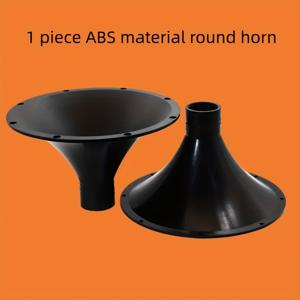 TEMU 1개 8인치 ABS 소재 라운드 혼: 고음 혼, 두꺼운 라운드 혼, 나사식 디자인, 라운드 혼 고음 스피커 쉘, 스피커 하드웨어 액세서리, 고품질 오디오 수리 부품