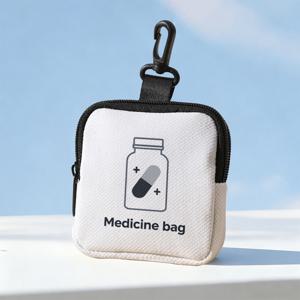 TEMU 1개 다기능 지퍼 정리 가방, 약병 아이콘 프린트, 뉴트럴 핸드백 정리함, 혼합 색상, 랜덤 프린팅, 콤팩트 동전, 카드, 이어폰, 립스틱 홀더 (여성 및 남성용), 일상 사용