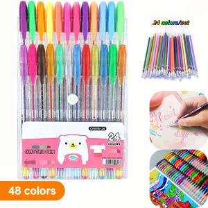 TEMU 48개 메탈릭 글리터 컬러 펜, 수채화 및 낙서 용 물감 펜. 미세한 팁으로 디아이 앨범, 블랙 카드, 콜라주, 공예에 이상적. 생일 선물, 크리스마스, 할로윈, 새해 선물 및 친구 선물로 완벽! 부활절 선물로도 훌륭!