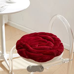 TEMU 1개 100% 재구매율 꽃 모양 숏 플러시 두꺼운 애완 동물 선호 사무실 및 식사 의자 쿠션