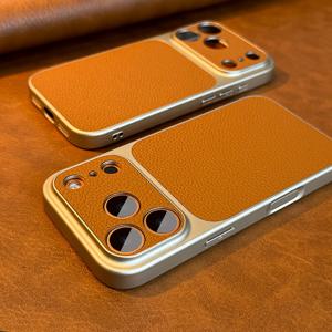 TEMU 폰 케이스: 럭셔리 인스턴트 변신 17 ProMax 비즈니스 가죽 케이스, 아이폰 17 Pro Max 에어 16 15 14 13 호환, 남녀공용 카메라 렌즈 보호, 풀커버 AI 버튼 소프트 범퍼 충격 방지 백커버