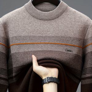 TEMU [Shule Water Obm] 신상 가을/겨울 남성용 긴팔 풀오버 스웨터, 디자인 골지 라운드넥 남성용 긴팔 니트 스웨터, 캐주얼 패션 다용도, 가을/겨울 데일리 외출복, 속옷 및 겉옷으로 적합