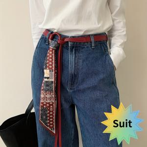 TEMU 미국 스타일의 여성용 빈티지 레드 벨트 컬렉션, 트렌디하고 다양한 스타일로 어울림, 스커트와 함께 입기 좋음