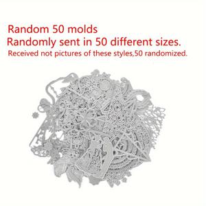 TEMU 10/30/50 랜덤 세트, 커팅 다이 앨범 카드 제작 금속 커팅 스텐실