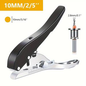 TEMU 8/10mm 단일 홀 펀처, 선크 헤드 드릴과 스프링이 있는 펀처, 수공예용 종이 스크랩북 루스리프 펀처