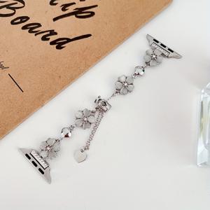 TEMU 크리에이티브 패션 하트 모양 꽃 체인 스트랩 1개, Apple Watch 38mm 40mm 41mm 42mm 44mm 45mm 49mm용, iWatch Ultra, Ultra 2, SE, 9, 8, 7, 6, 5, 4, 3, 2, 1 호환