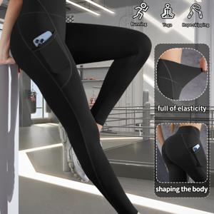 TEMU 휴대폰 포켓이 있는 야외 스포츠용 요가 레깅스