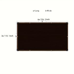TEMU 블랙 그늘망, 가정용, 발코니, 안뜰, 온실, 야외 농업용 강화 및 강화 충격에 강한 햇빛 차단망, 노화 방지 차광망