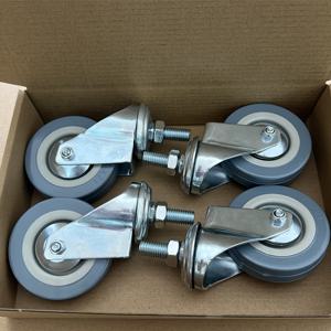 TEMU 4개 세트, 헤비 듀티 캐스터, 3인치 75mm 헤비 듀티 스위블 캐스터, 가구용 PVC 캐리어, 트롤리 모바일 캐스터, 나사산 캐스터 30mm 높이