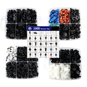 TEMU 1000개 자동차 패스너 키트 - 푸시 클립, 범퍼 및 리벳 설치에 적합한 내구성 좋은 ABS 자동차 패스너