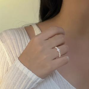 TEMU 우아하고 시크한 스트레치 비즈 링 - 독특한 디자인, 캐주얼 의상이나 선물용으로 완벽, 작은 사각 설탕 비즈, 럭셔리