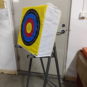 TEMU 노란색 원형 양궁 과녁 가방, 양면 패턴, 빈 가방만