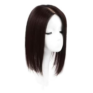 TEMU 여성용 헤어 토퍼, 중간 부분 헤어 가발, 고온 3클립 헤어 토퍼, 착용 용이, 헤어 틈새 커버, 흰색 머리카락, 헤어 볼륨 증가