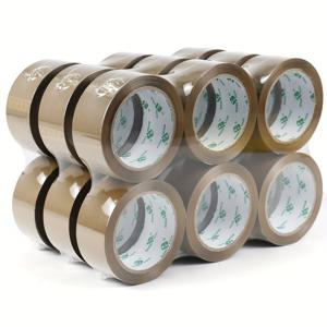 TEMU 보메이 팩, 브라운 테이프, 18롤, 폭 48mm X 길이 50m, 헤비듀티 배송 테이프, 밀봉 테이프, 커피 브라운 포장 테이프, 이사용 테이프, 학교, 사무실, 가정, 공장 포장용