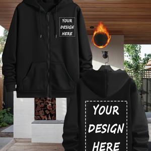 TEMU 남녀공용 패션 맞춤 프린팅 안감 스웨트셔츠, 캥거루 포켓 디자인 지퍼 후드티, 트렌디한 요소가 가득한 스타일리시하고 세련된 커플 데이트용 인기 아이템, 정교한 발렌타인데이와 생일 선물, 2025년 신상품, 트렌디한 브랜드 스포츠웨어와 동일한 스타일