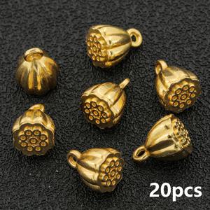TEMU 20개 로터스 펜던트 액세서리 합금 3D 꽃봉오리 비즈, 아뮬렛 참 중국 스타일 DIY 주얼리 만들기 용품, 플라워 태슬 스페이서 비즈, 목걸이 팔찌 귀걸이 키체인 공예용 루즈 비드 스트랜드 세트