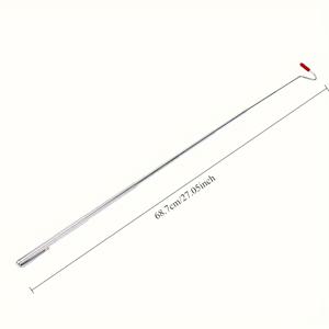 TEMU 스테인리스 스틸 블랙 그립 뱀 집게 - 캠핑, 하이킹 및 파충류 취급용 안전 후크