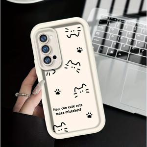 TEMU 갤럭시 S25 S24 S23 S22 S21 S20 FE 울트라 플러스 4G 5G용 러블리 라인 캣 독 폰 케이스, 충격 방지 소프트 TPU 백 커버