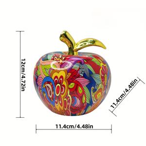 TEMU 사과 장식품, 황금 과일 손잡이로 장식되어 있으며 각 패턴은 독특하며 집에 활기찬 분위기를 더합니다. 침실, 거실 및 공부 테이블에 적합한 스타일을 향상시키는 마무리 터치입니다. 사과 장식품은 휴일 선물이며 생일 선물의 최고 선택입니다