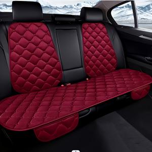 TEMU 자수가 돋보이는 세련된 디자인의 3피스 뒷좌석 카시트 쿠션 세트입니다. 부드러운 소재로 편안함과 따뜻함을 제공하며, 설치가 용이하며 다양한 차종과 호환되며 사계절 내내 사용할 수 있습니다.