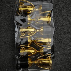 TEMU 6개 세트 우아한 골드 & 블랙 미니어처 트로피 - 견고한 플라스틱 우승상장, 대회, 파티, 이벤트, 토너먼트용 경제적인 상품