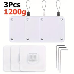 TEMU 3개 업그레이드형 800g/ 무드릴 자동 도어 클로저, 헥스 렌치 포함, 스틸 케이블 제공, 접착식 설치, 가정 및 상업용 다목적 자동 스크린 도어 클로저, 사무실·욕실·침실에 적합