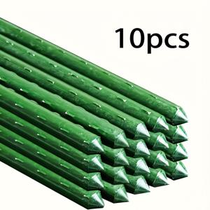 TEMU 튼튼하고 조립이 쉬운 정원 울타리, 강화된 오이 트렐리스 프레임, 토마토 식물 케이지, 등반 식물용, 야외 활동 침대, 정원 채소, 버드아이 스펙, 10개 세트