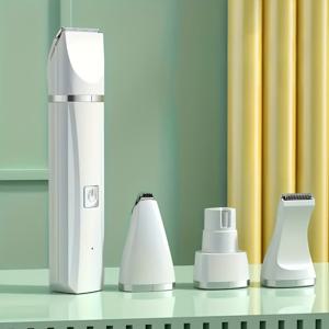 TEMU 4-in-1 전기 트리머, 네일 그라인더가 포함된 애완동물용 그루밍 키트입니다. 강아지에게 적합하며 조용하게 작동하고 USB 충전식으로 강아지, 고양이 및 기타 애완동물에게 이상적입니다.