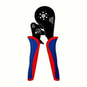 TEMU 슬리브용 압착기 - 끝 슬리브 및 와이어 터미널용 육각 조절식 라쳇 압착 펜치, 와이어 직경 0.08-16Mm²/30-5Awg에 적합, 고탄소강 재질, 미끄럼 방지 핸들