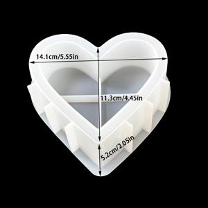 TEMU 하트 모양 화분 실리콘 몰드, 대형 하트 캔들 컵 실리콘 몰드, 다육식물 콘크리트 실리콘 몰드, DIY 점토 및 석고 공예 몰드, 수제 레진 보관함 실리콘 몰드