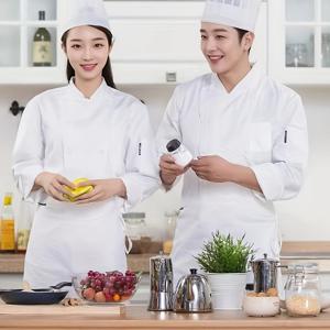 TEMU 남녀공용 솔리드 컬러 셰프 코트 재킷 - 전문가용 - 백 배트윙 슬리브 셰프 재킷, 모든 착용에 적합, 세탁기 사용 가능, 레스토랑, 케이터링 및 데모용 작업복