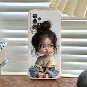 TEMU 휴대폰 케이스 - 귀여운 소녀 레이디 프린트 휴대폰 케이스 (삼성 갤럭시 A 시리즈 및 S 시리즈 모델용, A04, A05, A13, S21, S22 등 포함). 사랑스럽고 정교함 - ZCRRUA0174