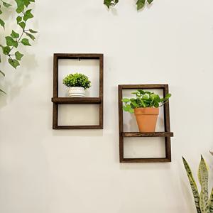 TEMU 2개/1개 숯 검정 나무 벽 선반 | 문틀 디자인 식물 플로팅 선반, 식물, 액자, 인형 장식, 홈 데코용