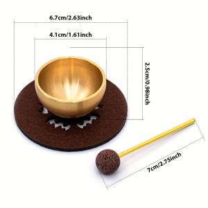 TEMU 3개 티베트 싱잉볼 세트, 수제 구리 명상 볼 (미끄럼 방지 쿠션 & 스트라이커 포함), 요가 초보자를 위한 사운드 힐링 도구