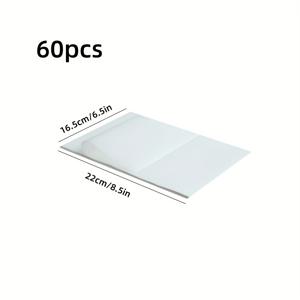 TEMU 60장 '논스틱 베이킹 페이퍼' (9''/11''/13'') 사각 베이킹 트레이용, 다양한 사이즈의 사전 절단 시트. 오븐용 베이킹 페이퍼, 식품용 방수지 페이퍼, 베이킹 트레이 라이닝 페이퍼, 고온 내성